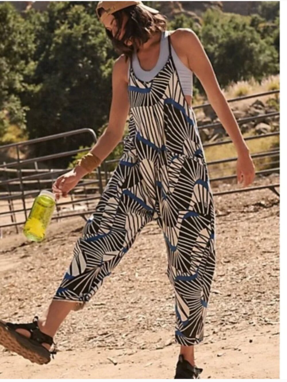 NWT FP Movement Hot shot onesie geometric pattern printed onesie